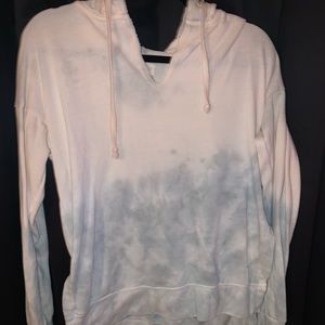 Pink & Gray V-neck long sleeve top